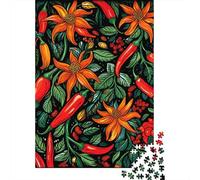Rompecabezas Difícil para Adultos De 1000 Piezas Chili Pepper Garden Art Rompecabezas Juego Práctico Una Obra De Arte Regalos para Amigos Y Familiares 38x26cm/1000pcs