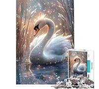 Rompecabezas difícil para Adultos de 1000 Piezas Cisne Etéreo Grace Rompecabezas Relajante para Adultos Mejora la Memoria Un Reto para completar (tamaño 38x52cm)