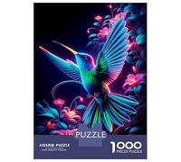 Rompecabezas Difícil para Adultos De 1000 Piezas Colorful Hummingbird Art Print Rompecabezas para Adultos Juegos Relajantes Difícil Desafío Educativo Difícil 70x50cm/1000pcs