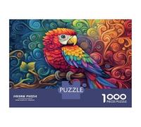 Rompecabezas Difícil para Adultos De 1000 Piezas Colorful Parrot Art Print Rompecabezas para Adultos Juegos Relajantes Mejora La Memoria Regalo De Cumpleaños, Regalos, 52x38cm/1000pcs