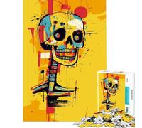 Rompecabezas difícil para Adultos de 1000 Piezas con Arte Abstracto Original de Calavera Un desafío difícil para Pasar el Tiempo en casa Juego Imposible para Mayores de 14 años Juego de Rompecabezas