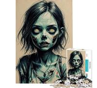 Rompecabezas difícil para Adultos de 1000 Piezas con diseño de Chica Zombi Juego Familiar Divertido y Original Regalo Ideal para Amigos y Familiares (tamaño 38x52cm)