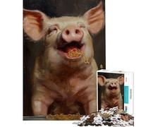 Rompecabezas difícil para Adultos de 1000 Piezas con diseño de Fideos Ramen y cerditos Felices Actividades Divertidas para Hacer en casa Juguete antiestrés para armar Ideal para Mayores de 14 años