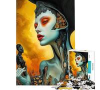 Rompecabezas difícil para Adultos de 1000 Piezas con Figura Femenina Surrealista El Oráculo de Fuego y Carne Rompecabezas para Adultos Juego Familiar Divertido y Original Regalos para Amigos