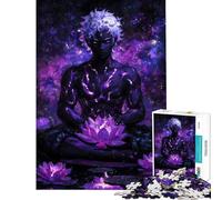 Rompecabezas difícil para Adultos de 1000 Piezas con Figura meditando y Flores de Loto Rompecabezas para Adultos Juego Familiar Divertido y Original Regalo Ideal para Amigos y Familiares (38x52cm)