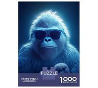 Rompecabezas Difícil para Adultos De 1000 Piezas Cool Blue Funny Apes Rompecabezas para Adultos Juego Familiar Difícil Gran Regalo para Jugar 70x50cm/1000pcs
