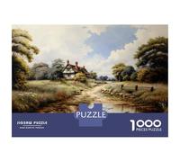 Rompecabezas Difícil para Adultos De 1000 Piezas Cottage by The Stream-1 Rompecabezas para Adultos Juegos Relajantes Mejora La Memoria Regalo De Cumpleaños, Regalos, 52x38cm/1000pcs