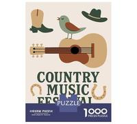 Rompecabezas Difícil para Adultos De 1000 Piezas Country Music Festival Nashville Rompecabezas Antiestrés Juguetes De Corte De Precisión Gran Regalo para Jugar 38x26cm/1000pcs