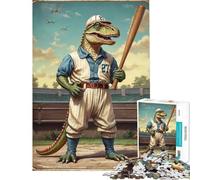 Rompecabezas difícil para Adultos de 1000 Piezas Cretácico Dino Champ Difícil y desafiante Decoración para el hogar Juego Familiar para Mayores de 14 años (50x75cm)