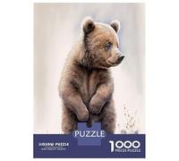 Rompecabezas Difícil para Adultos De 1000 Piezas Cute Baby Bear Painting Rompecabezas para Adultos Juguetes De Bricolaje Mejora La Memoria Desafiante De Completar 38x26cm/1000pcs