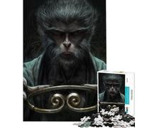 Rompecabezas difícil para Adultos de 1000 Piezas del Rey Mono Wukong Ayuda a ejercitar el Cerebro Juguete Educativo para la diversión Familiar a Partir de 14 años 38x52cm