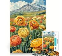 Rompecabezas difícil para Adultos de 1000 Piezas, diseño de Flores de Pradera de montaña, de Think Toy, Divertido y con un Acabado Impecable (38x52cm)