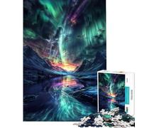 Rompecabezas difícil para Adultos de 1000 Piezas diseño nórdico de Aurora Boreal desafío Educativo decoración de Pared Juguete para Mayores de 14 años 38x26cm