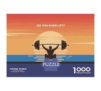 Rompecabezas Difícil para Adultos De 1000 Piezas Do You Even Lift Sunset Workout Rompecabezas para Adultos Juegos Relajantes Regalo De Cumpleaños Desafío Educativo 70x50cm/1000pcs