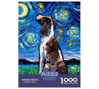 Rompecabezas Difícil para Adultos De 1000 Piezas Dog Starry Night Van Gogh Rompecabezas para Adultos Juego Familiar Difícil Gran Regalo para Jugar 52x38cm/1000pcs