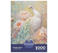 Rompecabezas Difícil para Adultos De 1000 Piezas Elegant Peacock in Bloom Rompecabezas para Adultos Juego De Ingenio Carrera De Velocidad De Manos Desafío Educativo 52x38cm/1000pcs
