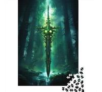 Rompecabezas Difícil para Adultos De 1000 Piezas Enchanted Sword of Power Rompecabezas Antiestrés Juguetes De Corte De Precisión Gran Regalo para Jugar 38x26cm/1000pcs