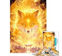 Rompecabezas difícil para Adultos de 1000 Piezas Espíritu del Zorro Ardiente Juguetes Educativos Juegos Relajantes Regalo Educativo para Cumpleaños (Tamaño 50x75cm)