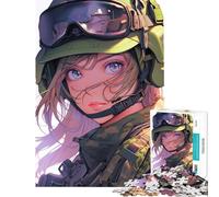 Rompecabezas difícil para Adultos de 1000 Piezas Estilo Anime con diseño de Chica Soldado Un desafío para Decorar el hogar Juego Familiar para Mayores de 14 años (50x75cm)