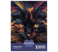 Rompecabezas Difícil para Adultos De 1000 Piezas Face Cat Expression Retro Rompecabezas para Adultos Juego Familiar Difícil Gran Regalo para Jugar 52x38cm/1000pcs