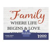 Rompecabezas Difícil para Adultos De 1000 Piezas Family Where Life Rompecabezas Juego Práctico Una Obra De Arte Regalos para Amigos Y Familiares 70x50cm/1000pcs