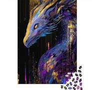 Rompecabezas Difícil para Adultos De 1000 Piezas Fantasy Dragon Art Print-3 Rompecabezas Juego Práctico Una Obra De Arte Regalos para Amigos Y Familiares 52x38cm/1000pcs