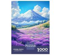 Rompecabezas Difícil para Adultos De 1000 Piezas Floral Majesty of Mount Fuji Rompecabezas para Adultos Juego De Ingenio Carrera De Velocidad De Manos Desafío Educativo 38x26cm/1000pcs