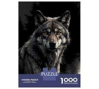 Rompecabezas Difícil para Adultos De 1000 Piezas Gaze of The Night Wolf Rompecabezas para Adultos Juguetes De Bricolaje Mejora La Memoria Desafiante De Completar 52x38cm/1000pcs