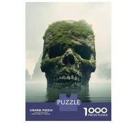 Rompecabezas Difícil para Adultos De 1000 Piezas Giant Skull in The Water Rompecabezas para Adultos Juegos Relajantes Mejora La Memoria Regalo De Cumpleaños, Regalos, 38x26cm/1000pcs