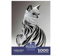 Rompecabezas Difícil para Adultos De 1000 Piezas Glass Cat Sculpture Art Decor Rompecabezas para Adultos Juego Práctico Arte De Pared Regalo De Cumpleaños, Regalos, 52x38cm/1000pcs