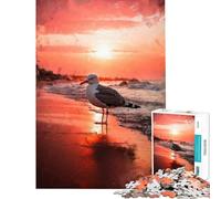 Rompecabezas difícil para Adultos de 1000 Piezas Golden Light Lonely Bird para cumpleaños y Navidad Decoración Juego Educativo Apto para Mayores de 14 años (38x52cm)