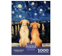 Rompecabezas Difícil para Adultos De 1000 Piezas Golden Retriever Love Rompecabezas para Adultos Juego Familiar Difícil Gran Regalo para Jugar 70x50cm/1000pcs