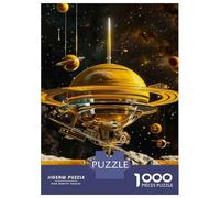 Rompecabezas Difícil para Adultos De 1000 Piezas Golden Space Station Rompecabezas para Adultos Juego Práctico Arte De Pared Regalo De Cumpleaños, Regalos, 38x26cm/1000pcs