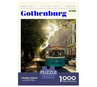 Rompecabezas Difícil para Adultos De 1000 Piezas Gothenburg Sweden Travel Art Rompecabezas para Adultos Juegos Relajantes Mejora La Memoria Regalo De Cumpleaños, Regalos, 52x38cm/1000pcs