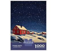 Rompecabezas Difícil para Adultos De 1000 Piezas Greenland Night Scene Rompecabezas Juego Práctico Una Obra De Arte Regalos para Amigos Y Familiares 70x50cm/1000pcs