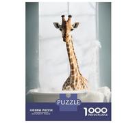 Rompecabezas Difícil para Adultos De 1000 Piezas Happy Giraffe in The Bath Rompecabezas para Adultos Juguetes De Bricolaje Mejora La Memoria Desafiante De Completar 52x38cm/1000pcs