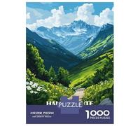 Rompecabezas Difícil para Adultos De 1000 Piezas Haute Route Pyrenees Landscape Illustration Rompecabezas para Adultos Juegos Relajantes Difícil Desafío Educativo Difícil 70x50cm/1000pcs