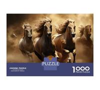Rompecabezas Difícil para Adultos De 1000 Piezas Horses Running Wild in Dust Storm Rompecabezas para Adultos Juegos Relajantes Mejora La Memoria Regalo De Cumpleaños, Regalos, 70x50cm/1000pcs