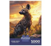Rompecabezas Difícil para Adultos De 1000 Piezas Hyena in Sunset Glow Rompecabezas para Adultos Juguetes Antiestrés Desafío Educativo De Corte De Precisión 70x50cm/1000pcs
