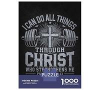 Rompecabezas Difícil Para Adultos De 1000 Piezas I Can Do All Things Through Christ - Philippians 413 Gym Faith Rompecabezas Para Adultos Juego De Ingenio Carrera De Velocidad De Manos Desafío Educati