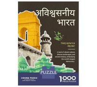 Rompecabezas Difícil para Adultos De 1000 Piezas Incredible India Travel Rompecabezas Antiestrés Juguetes De Corte De Precisión Gran Regalo para Jugar 70x50cm/1000pcs