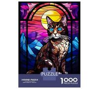 Rompecabezas Difícil para Adultos De 1000 Piezas Japanese Bobtail Cat Rompecabezas para Adultos Juego Familiar Difícil Gran Regalo para Jugar 38x26cm/1000pcs