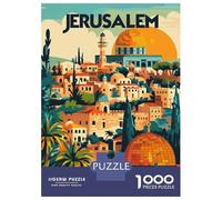 Rompecabezas Difícil para Adultos De 1000 Piezas Jerusalems Golden Glow Rompecabezas para Adolescentes Juegos Divertidos Regalos para Mujeres Desafiante De Completar 38x26cm/1000pcs
