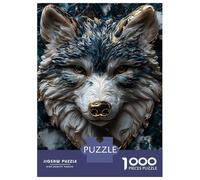 Rompecabezas Difícil para Adultos De 1000 Piezas Kintsugi Lone Blue Wolf Rompecabezas para Adultos Juego Familiar Difícil Gran Regalo para Jugar 52x38cm/1000pcs