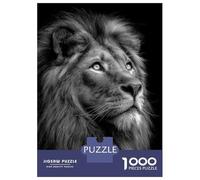 Rompecabezas Difícil para Adultos De 1000 Piezas Lion Portrait in Black and White Rompecabezas para Adultos Juego Familiar Difícil Gran Regalo para Jugar 52x38cm/1000pcs
