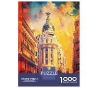 Rompecabezas Difícil para Adultos De 1000 Piezas Madrid Art Rompecabezas para Adultos Juguetes De Bricolaje Mejora La Memoria Desafiante De Completar 52x38cm/1000pcs