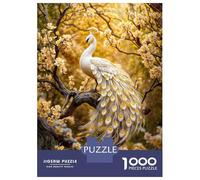 Rompecabezas Difícil para Adultos De 1000 Piezas Majestic Peacock in Bloom Rompecabezas para Adultos Juguetes Antiestrés Desafío Educativo De Corte De Precisión 38x26cm/1000pcs