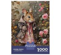 Rompecabezas Difícil para Adultos De 1000 Piezas Mrs. Tittlemouse in A Rose Garden Rompecabezas para Adolescentes Juegos Divertidos Regalos para Mujeres Desafiante De Completar 70x50cm/1000pcs