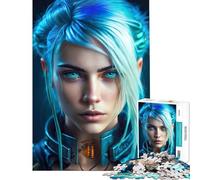 Rompecabezas difícil para Adultos de 1000 Piezas Mujer Cyberpunk Difícil y desafiante Vacaciones en casa Matar el Tiempo Juego Imposible para Mayores de 14 años Juego de Rompecabezas ofrecido 50x75cm