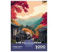Rompecabezas Difícil para Adultos De 1000 Piezas Nakasendo Trail Japan Autumn Landscape Rompecabezas para Adultos Juegos Relajantes Difícil Desafío Educativo Difícil 52x38cm/1000pcs
